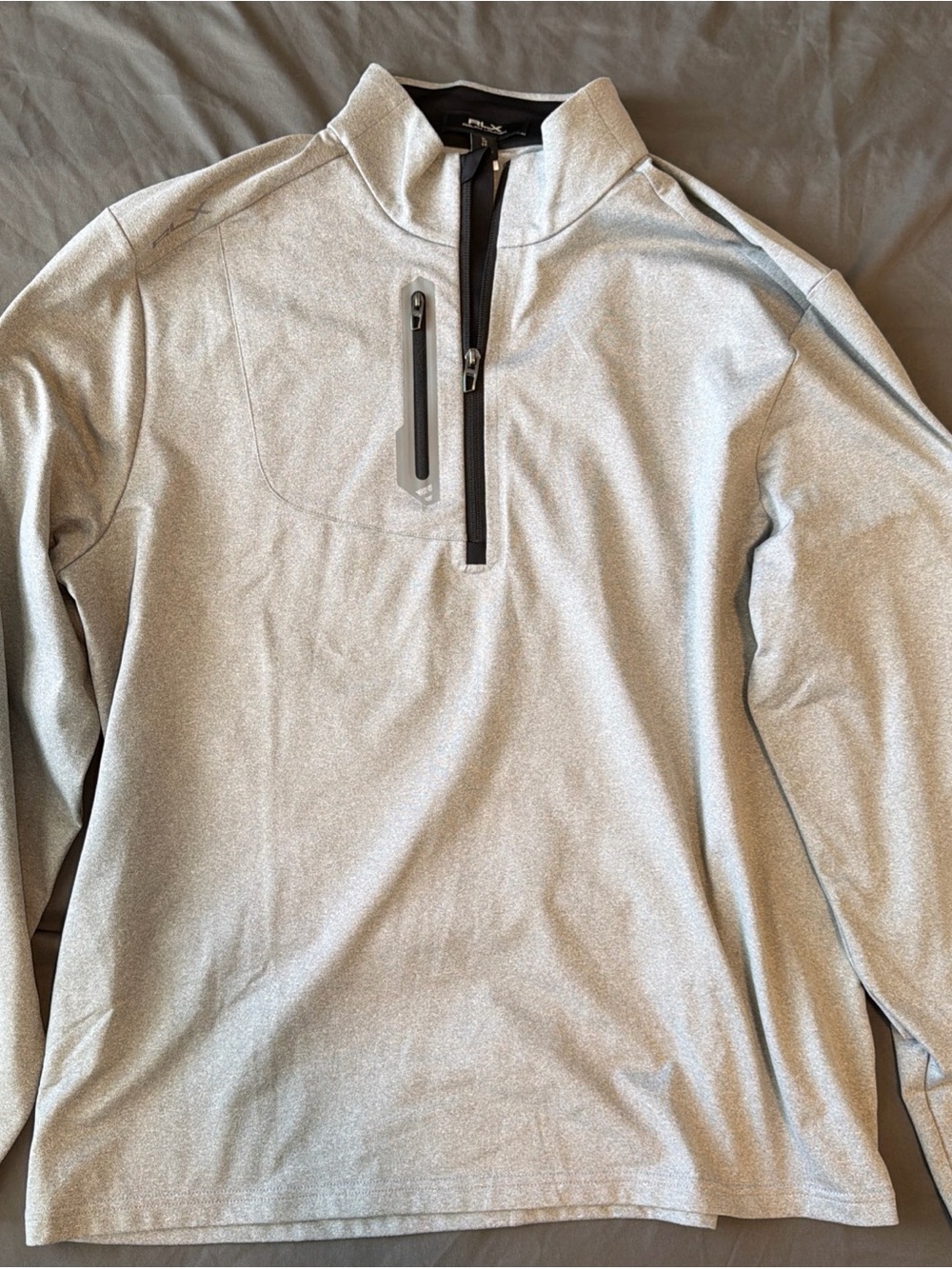 Ralph Lauren Light Gray Quarter-Zip Performance Pullover